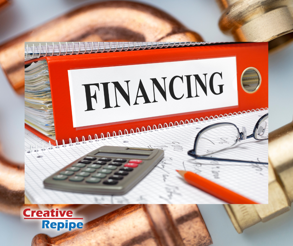 Repipe financing options for California homeowners — Creative Repipe flexible payment plans for whole home repiping