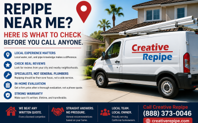 Searching “Repipe Near Me”? Here Is What to Check Before You Call Anyone