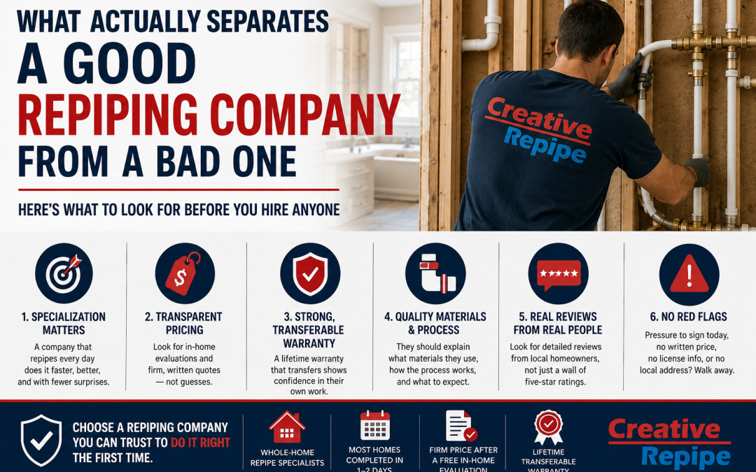 What Actually Separates a Good Repiping Company From a Bad One