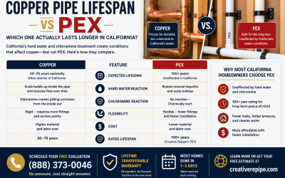 Copper Pipe Lifespan vs PEX: Which One Actually Lasts Longer in California?