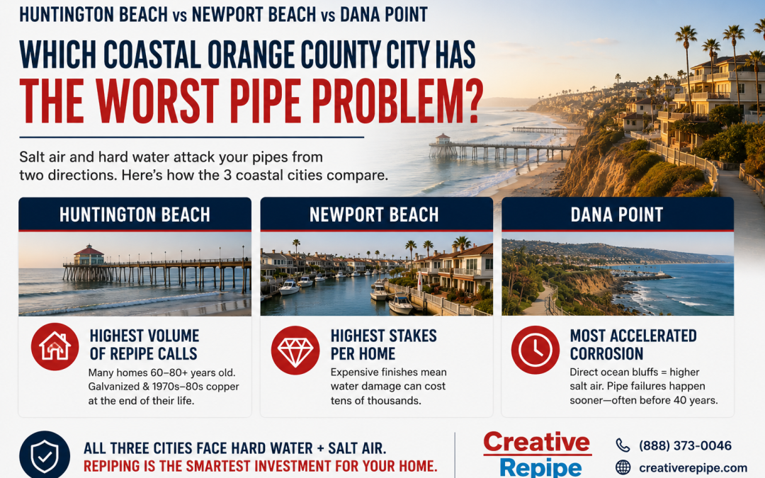 Huntington Beach vs Newport Beach vs Dana Point: Which Coastal Orange County City Has the Worst Pipe Problem?