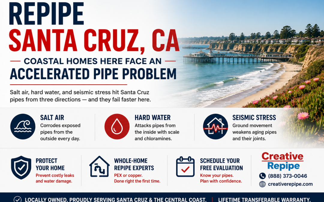 Repipe Santa Cruz CA: Why Coastal Homes Here Face an Accelerated Pipe Problem