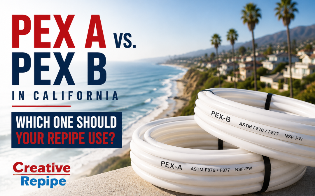 PEX A vs PEX B in California: Which One Should Your Repipe Use?