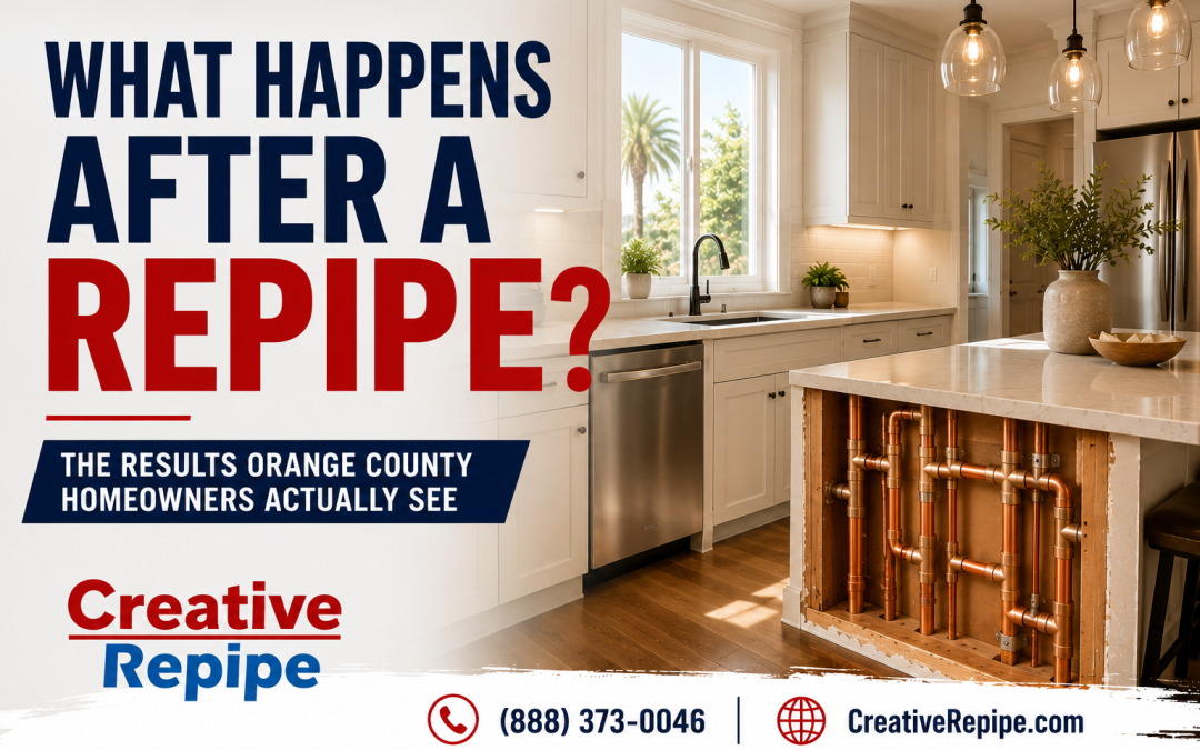 What Happens After a Repipe: The Results Orange County Homeowners Actually See