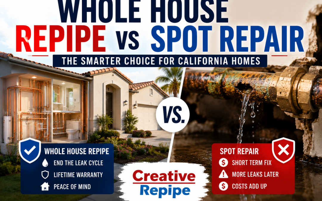 Whole House Repipe vs Spot Repair: The Decision Most California Homeowners Get Wrong