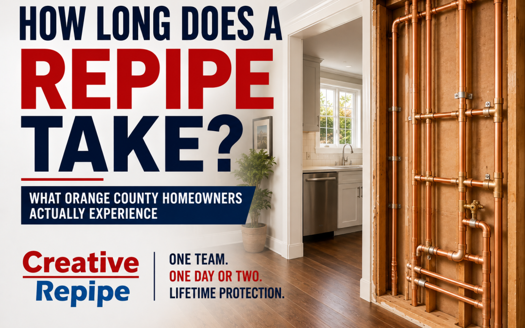 How Long Does a Repipe Take? What Orange County Homeowners Actually Experience