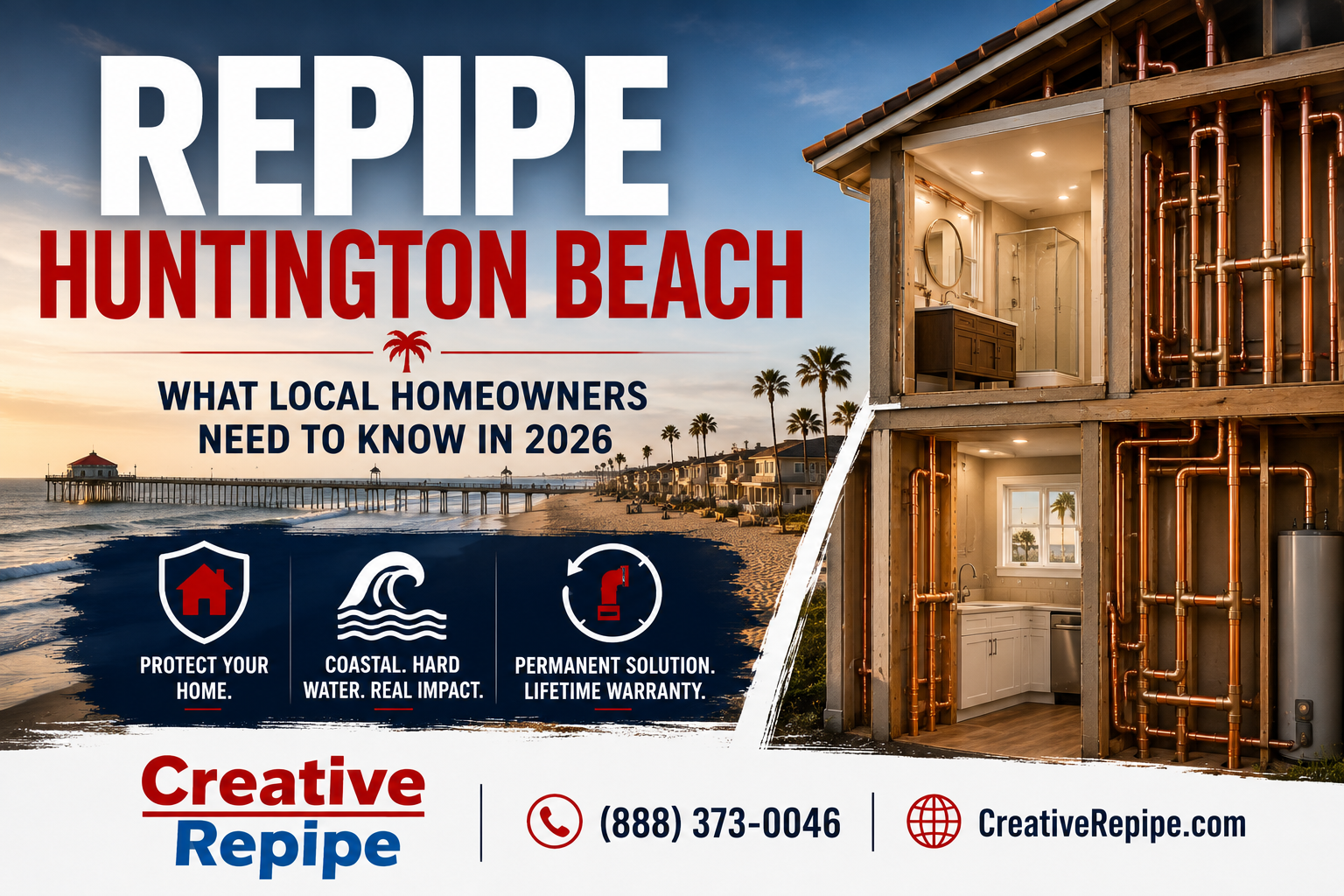 Repipe Huntington Beach, CA | Whole House Repiping for Coastal Homes
